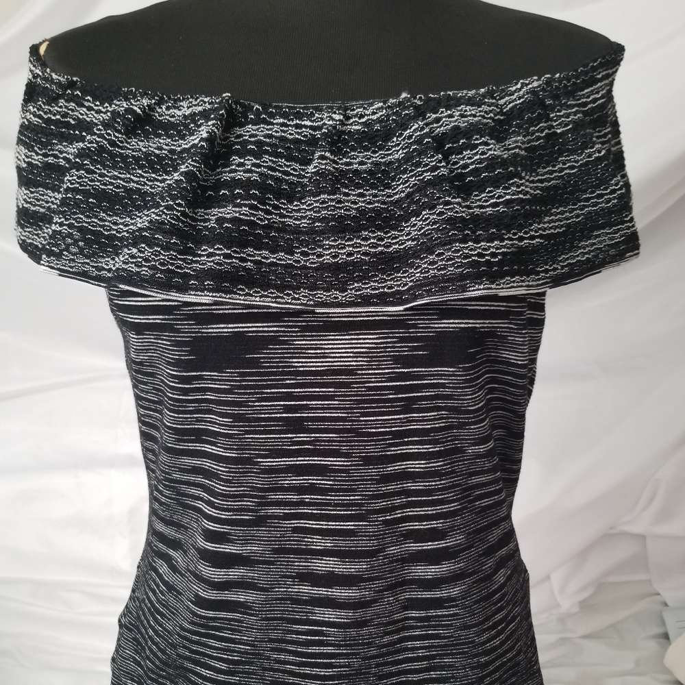 M MISSONI Spacedye Off Shoulder Knit Top Size M